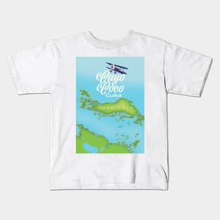 Cayo Coco Cuba map Kids T-Shirt